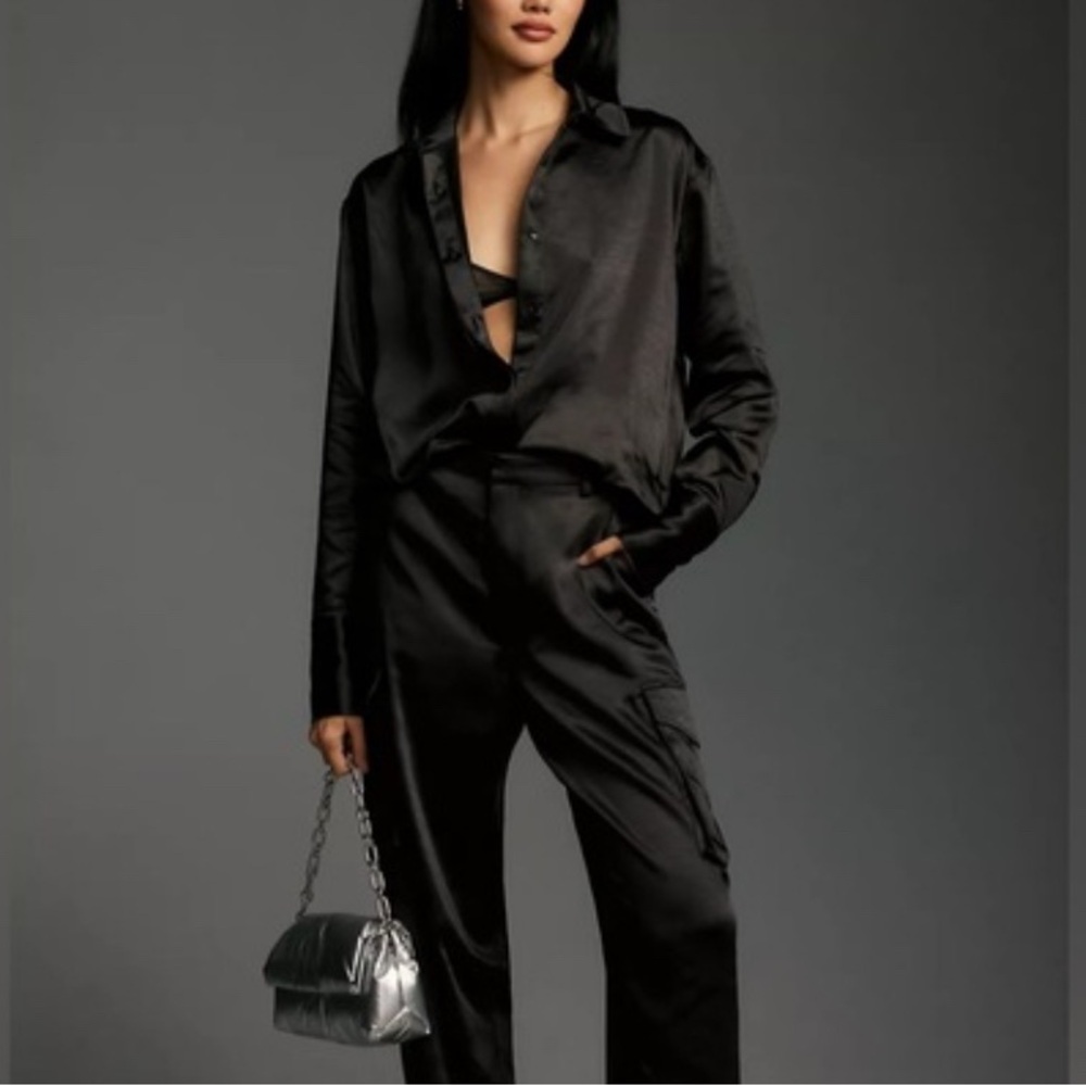 Good American Black Blouse